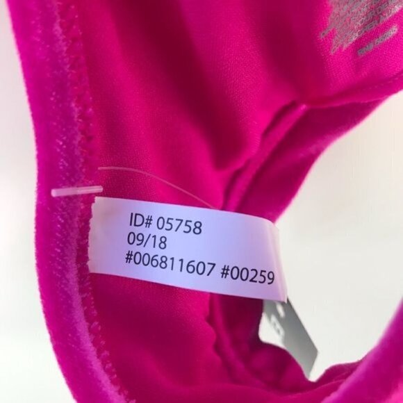 Express NWT Fuchsia Velvet Triangle Bikini Top, Size S - Picture 10 of 11